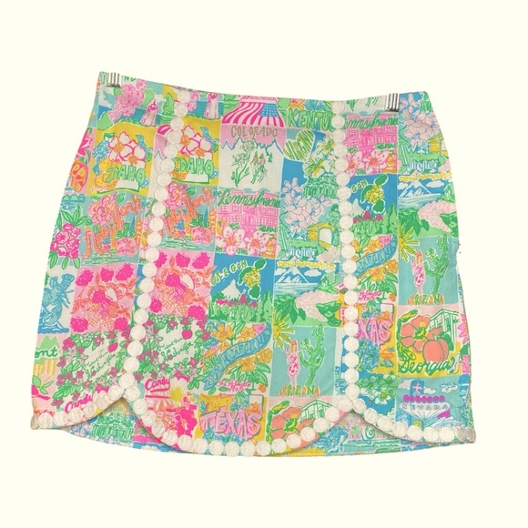 Lilly Pulitzer patty skort pop up Lilly state of mind mini skort-size 4 - Picture 2 of 11